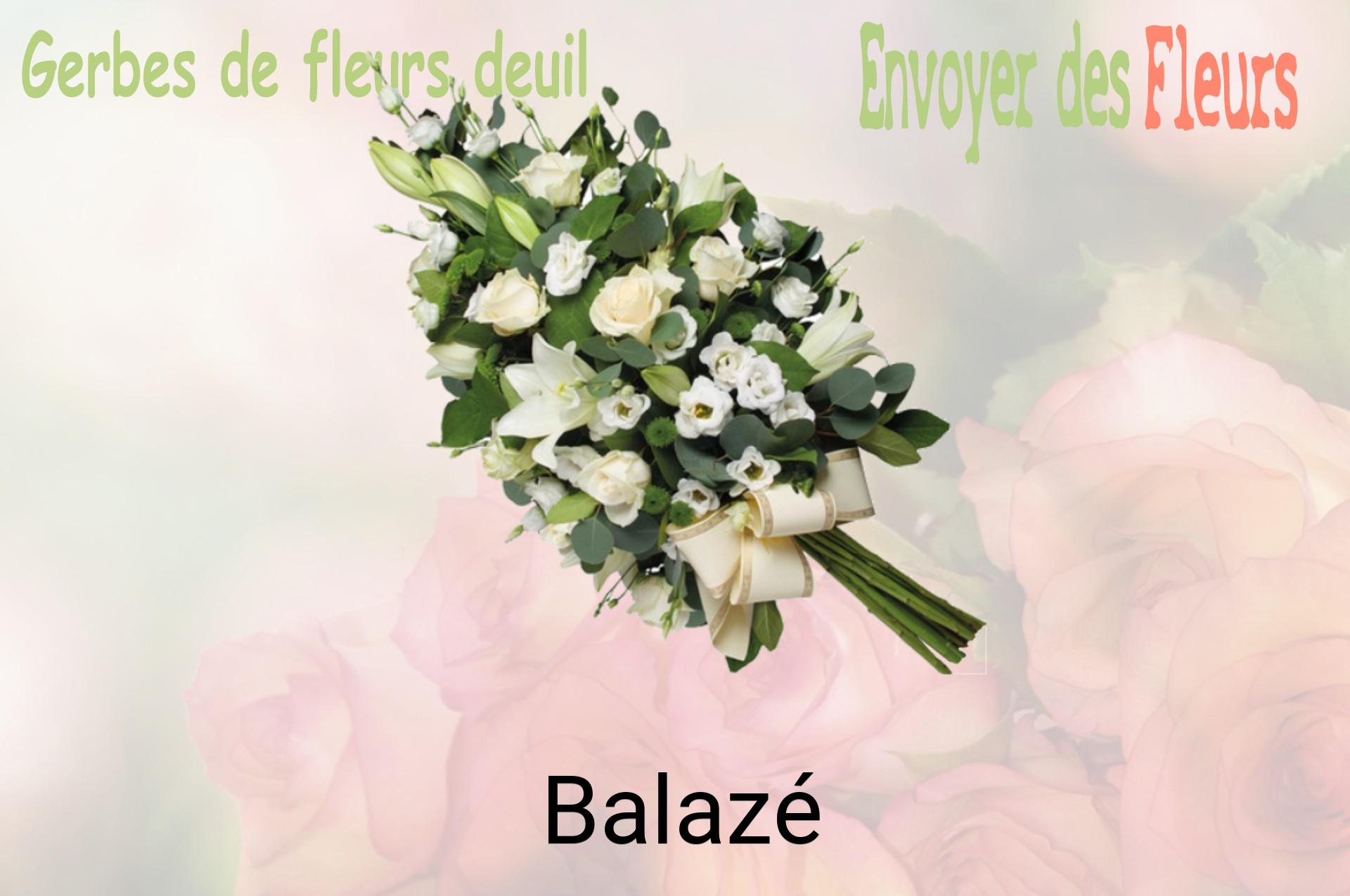 Gerbe de fleurs de deuil livrée à Balazé